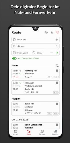 Bahn: Fahrplan & Live Tracking Captura de pantalla 0