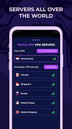 Triple Ape VPN - Safe & Secure Zrzut ekranu 1