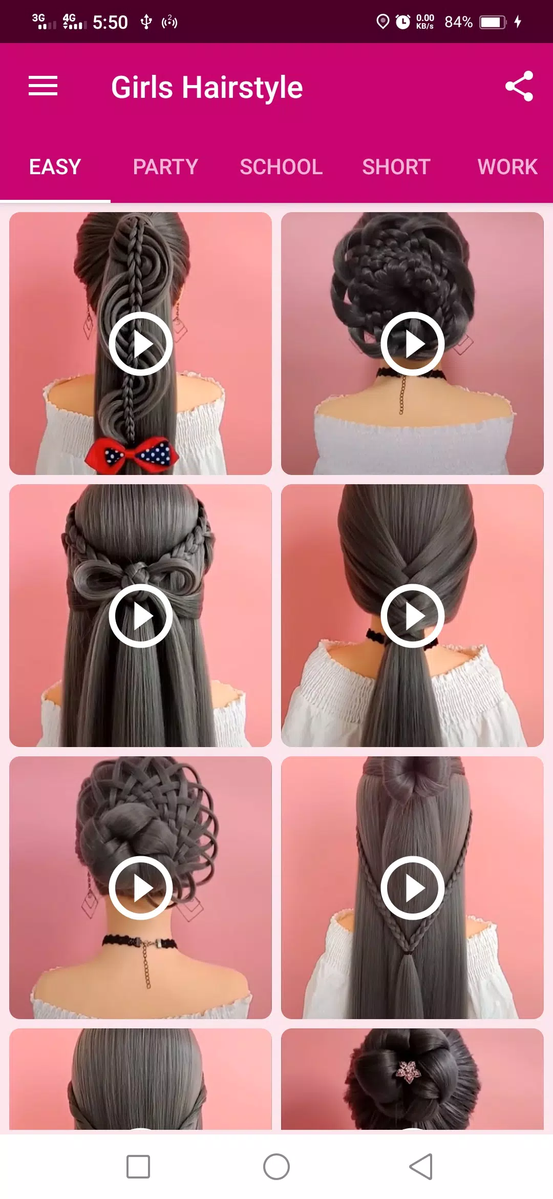 Girls Hairstyle Captura de tela 0