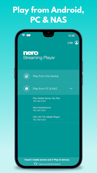 TV Cast: Nero DLNA/UPnP Player Screenshot 1