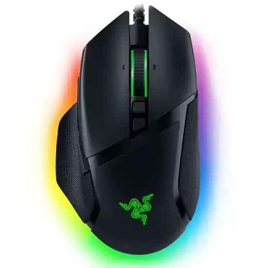 Razer - Basilisk V3 Wired Optical Gaming Mouse With Chroma RBG Lighting - Wired - Negro