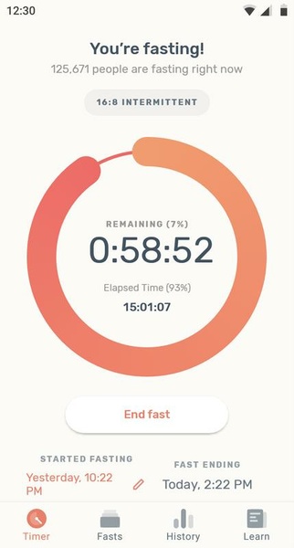 Schermata Zero - Fasting Tracker 1