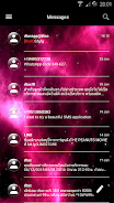 SMS Messages GlassNebula Theme Captura de tela 2