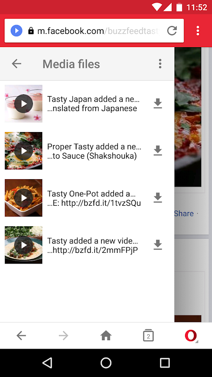 Opera Mini mobile web browser Captura de tela 2