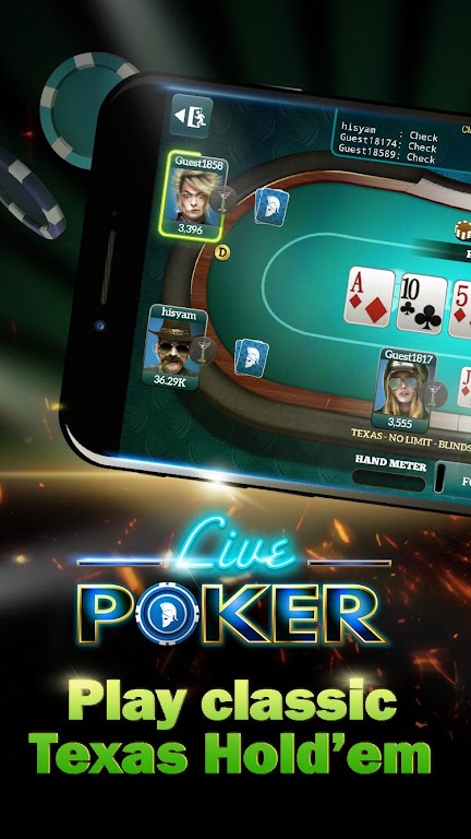 Live Poker Tables–Texas holdem and Omaha Tangkapan skrin 0