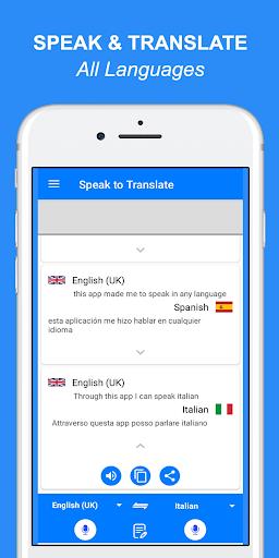 Speak and Translate All languages Voice Translator Ảnh chụp màn hình 0