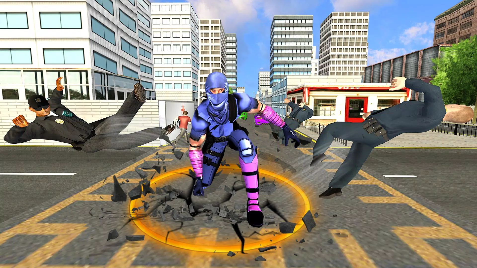 Flying Ninja Hero Crime Chase スクリーンショット 1