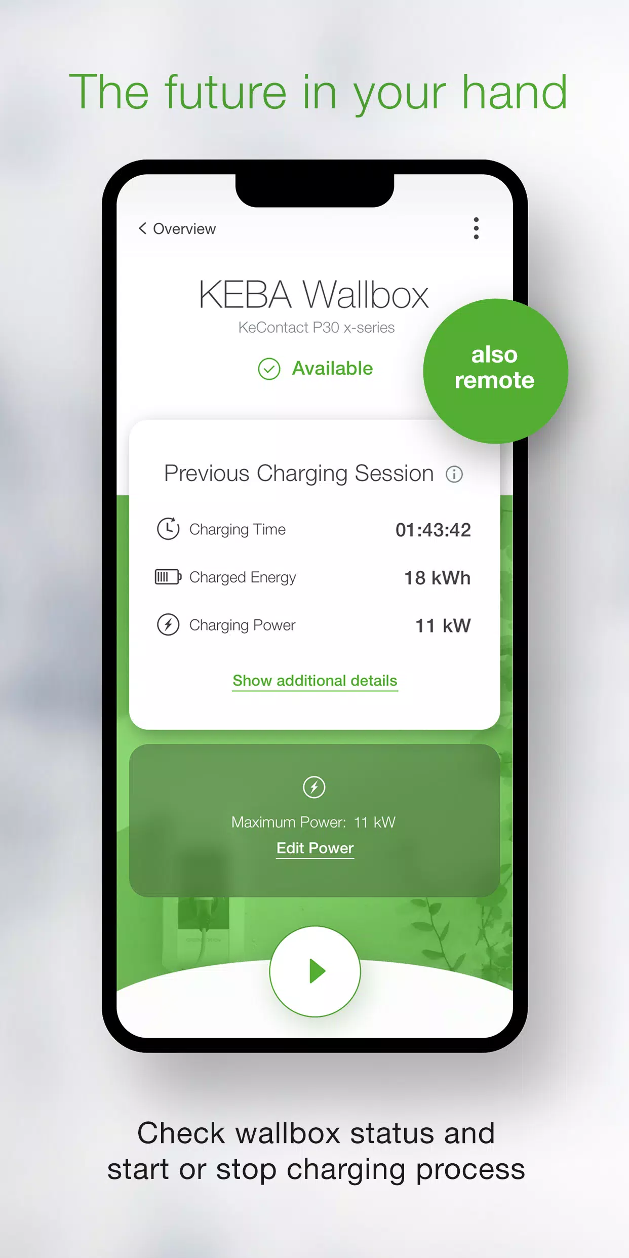 Schermata KEBA eMobility App 0