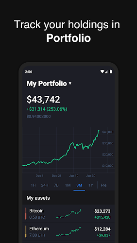 Schermata Hodler – Crypto Portfolio 1