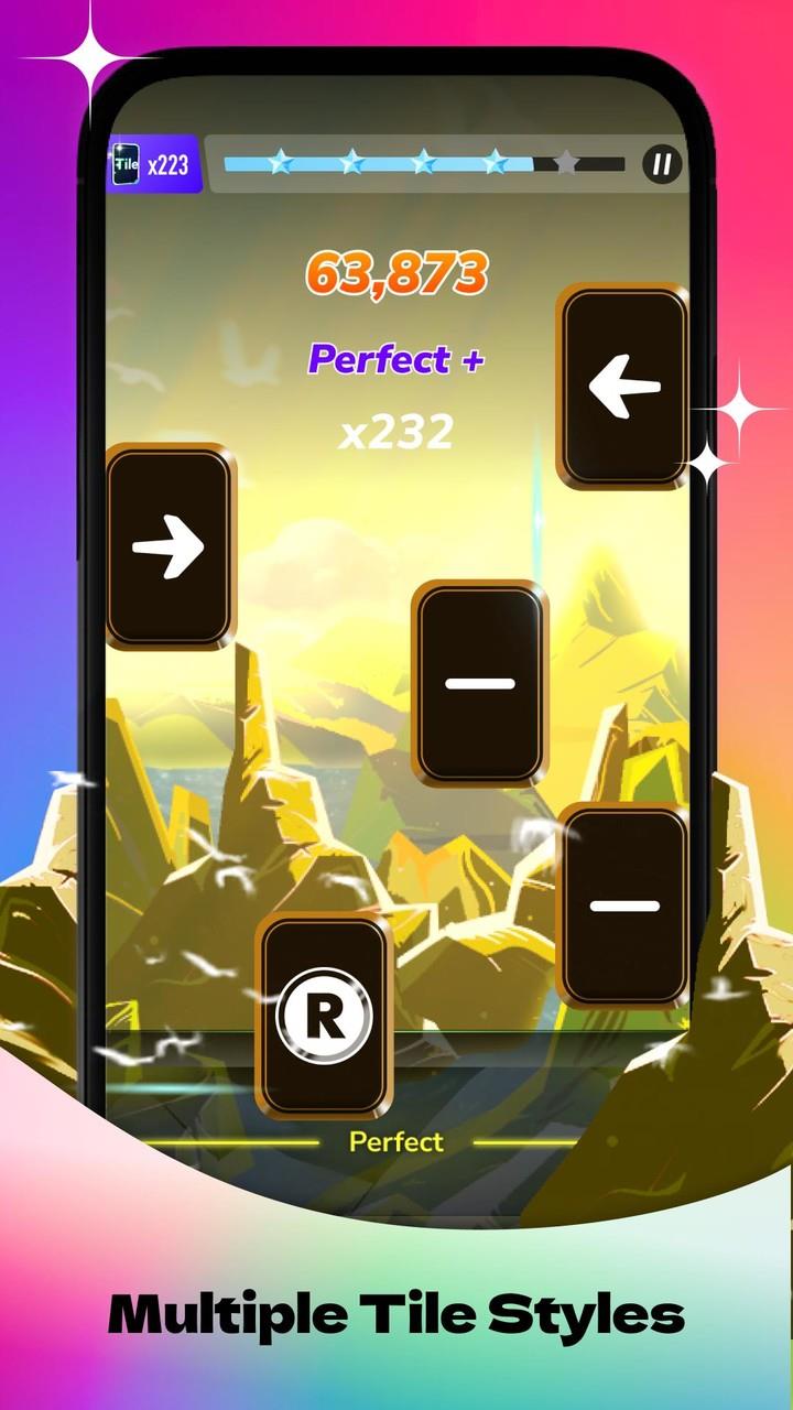 Rhythm Rush-Magic Piano Tiles Capture d'écran 0