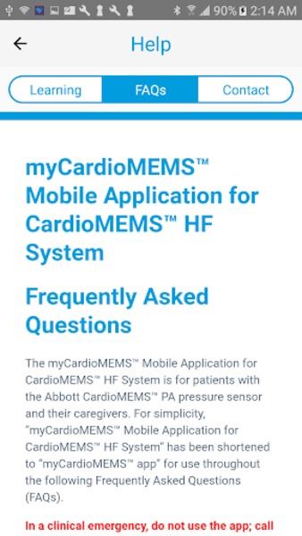 myCardioMEMS™ Tangkapan skrin 1