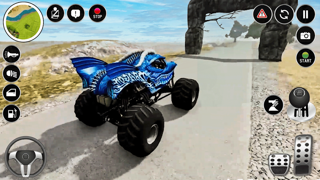 Real Monster Truck Game 3D Ekran Görüntüsü 0