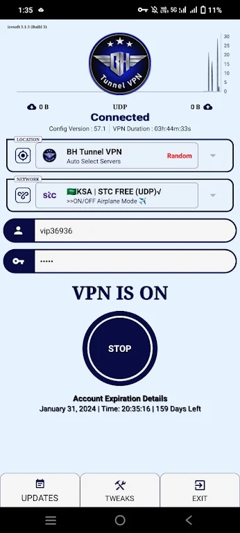 BH Tunnel VPN Ekran Görüntüsü 0