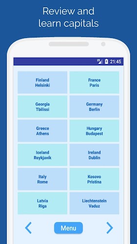Capitals of the countries Quiz スクリーンショット 2