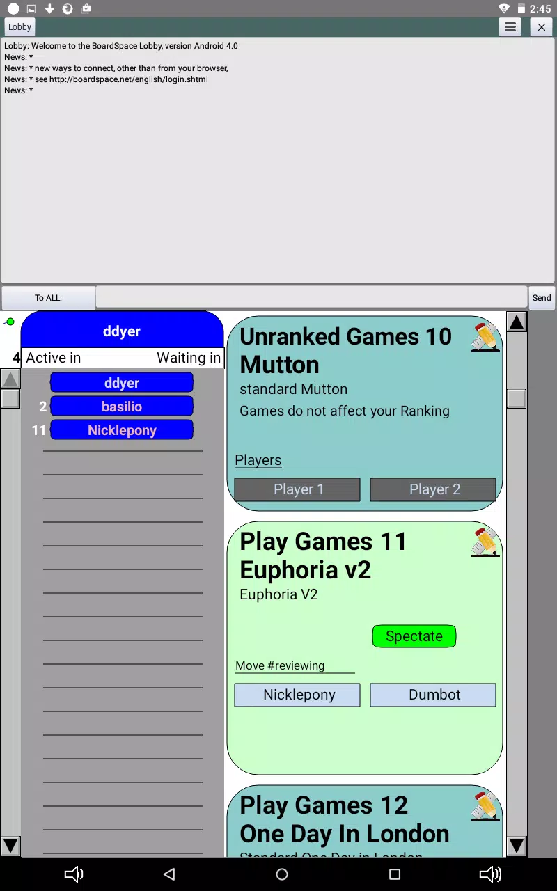 Boardspace.net Captura de pantalla 1