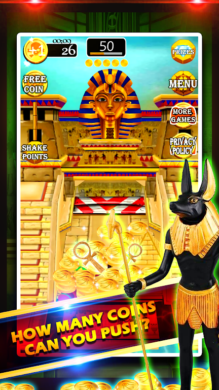 Gold of King Pharaoh Egypt - Coin Party Dozer Ekran Görüntüsü 2