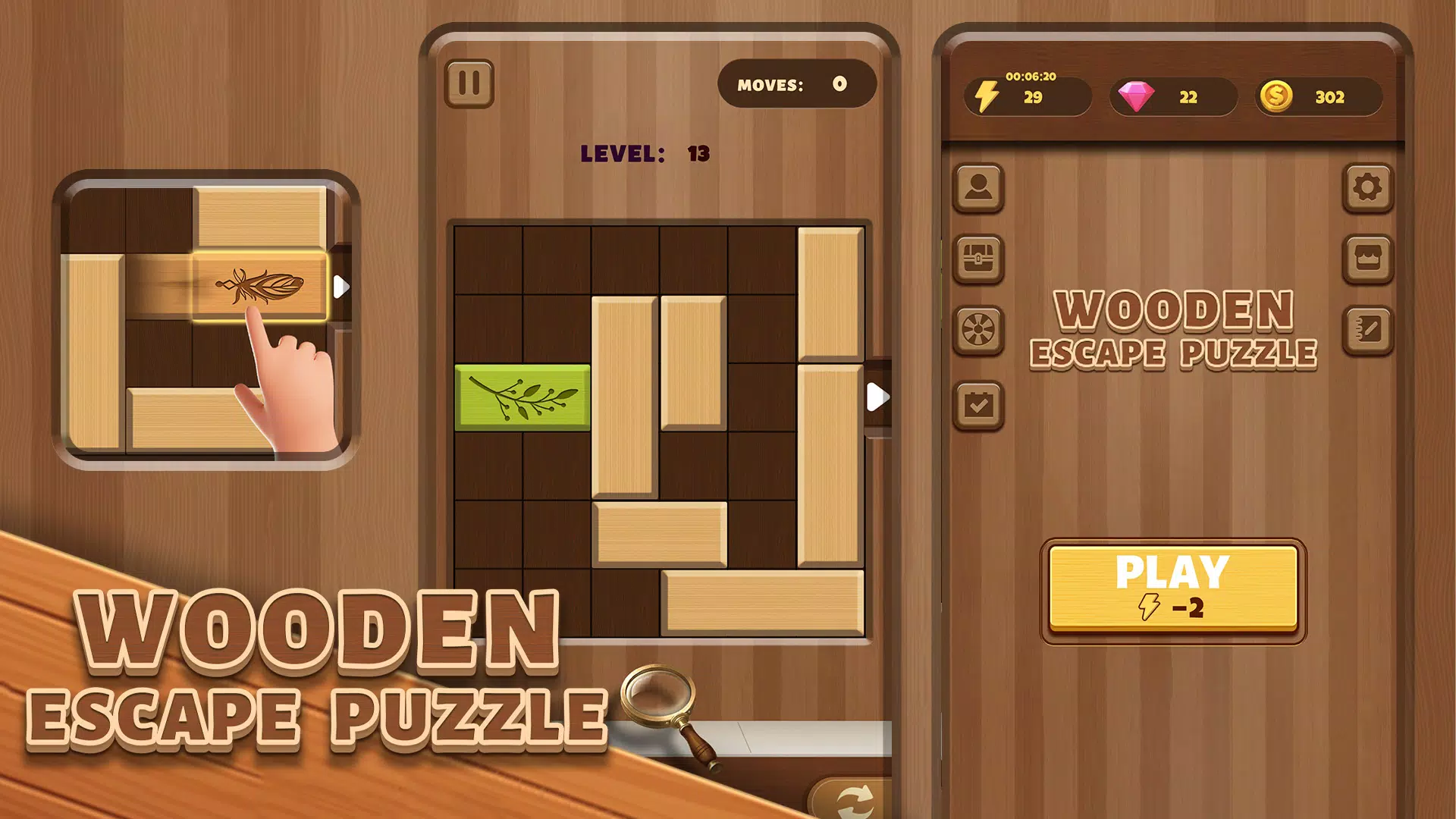 Wooden Escape Puzzle Schermafbeelding 0