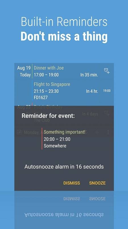 Calendar Widget: Month/Agenda ภาพหน้าจอ 1