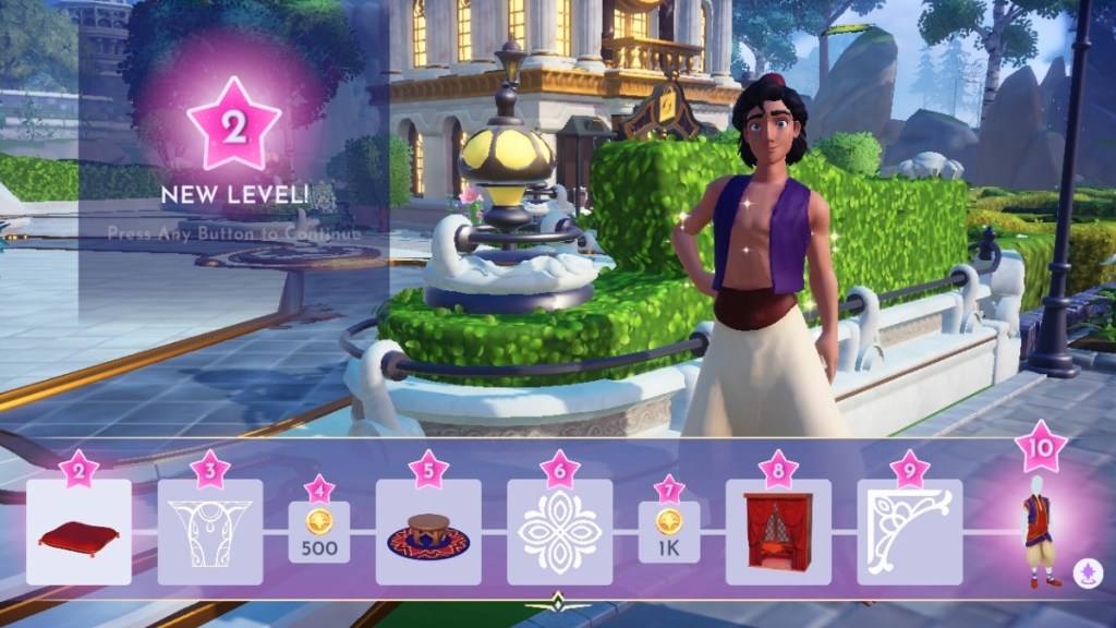 Aladdin Friendship Path rewards in Disney Dreamlight Valley