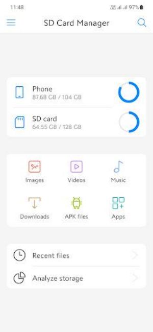 SD Card Manager For Android Captura de tela 2