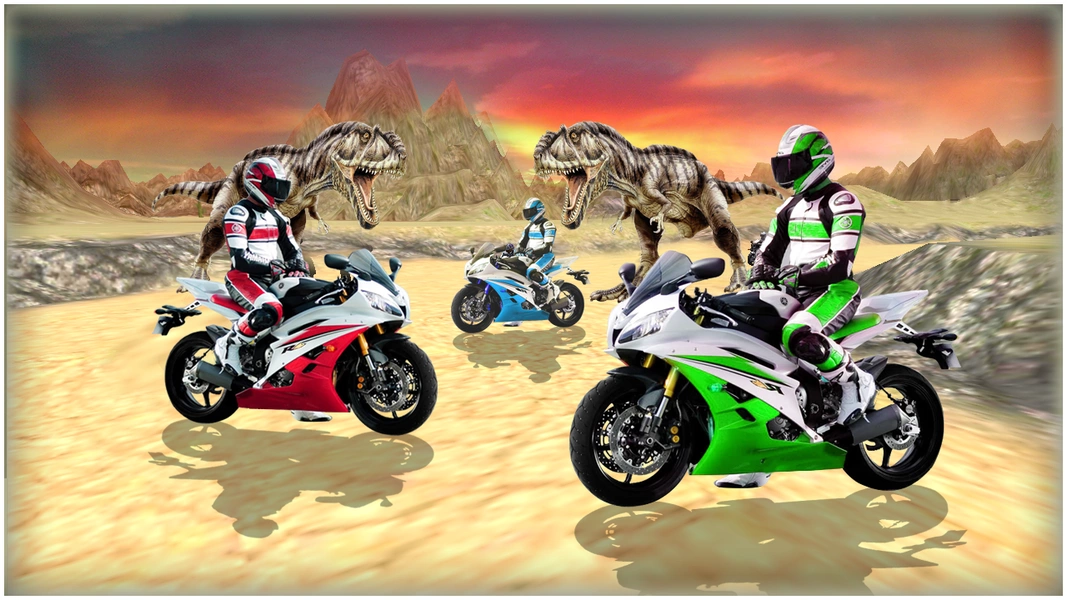 Dino World Bike Race Game - Jurassic Adventure Captura de tela 1