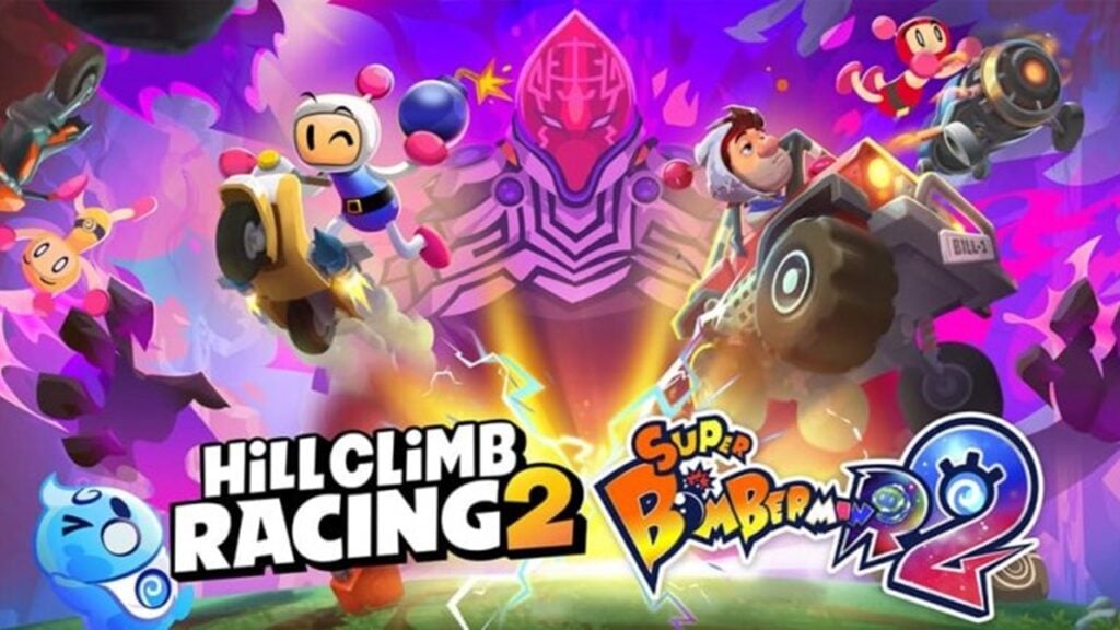 Super Bomberman R 2 đua vào Hill Climb Racing 2!