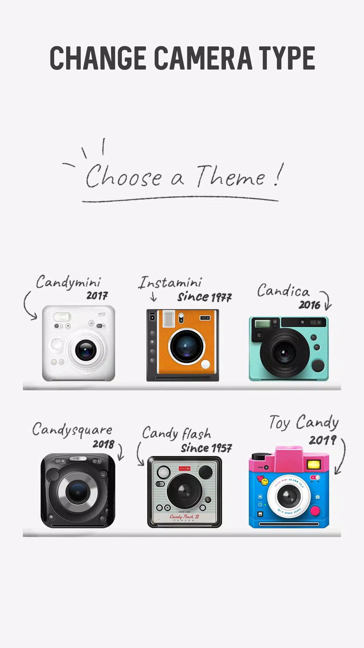 InstaMini  - インスタントカメラ、レトロカメラ スクリーンショット 1