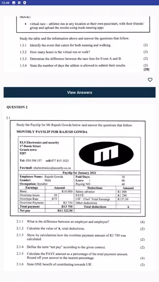 Grade 11 Mathematical Literacy应用截图第3张