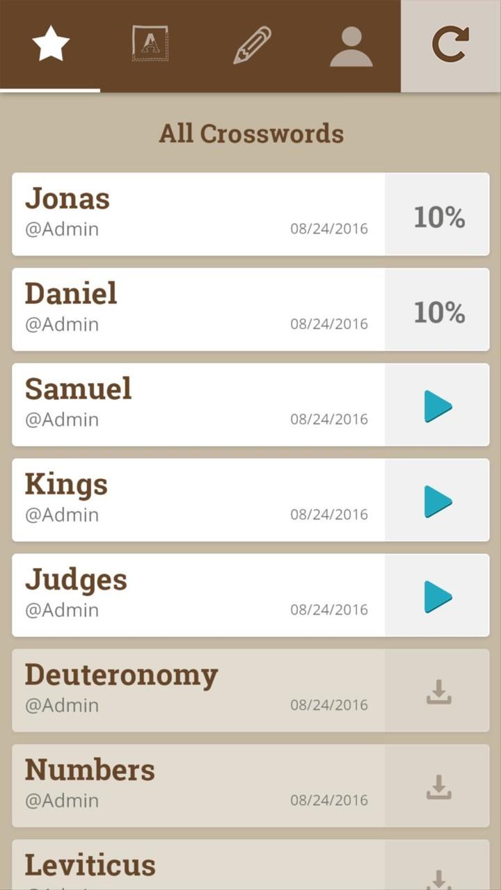 Schermata Biblical Crosswords 1