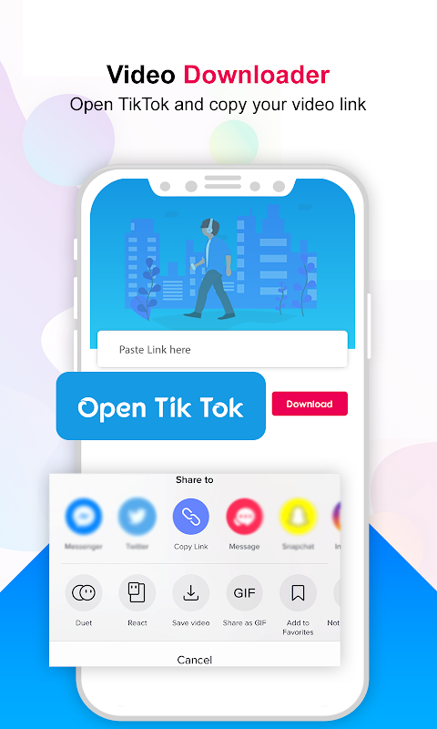 Video Downloader For All TikTok - NO Watermark ภาพหน้าจอ 0