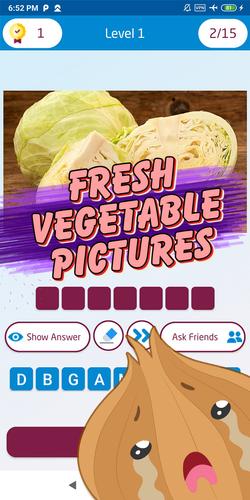 Guess the vegetable game স্ক্রিনশট 3