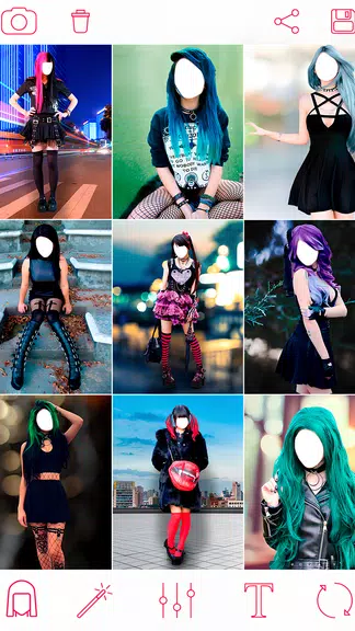Emo Makeup & Gothic Photo App Schermafbeelding 1