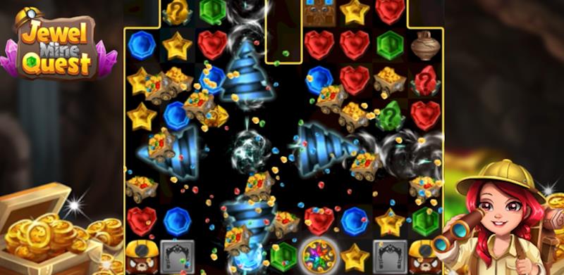 Jewel Mine Quest: Match-3 Ekran Görüntüsü 2