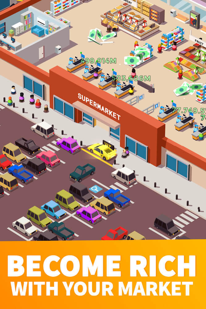 Idle Supermarket Tycoon Mod Zrzut ekranu 1