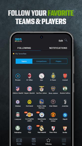 365Scores: Live Scores & News Mod Ảnh chụp màn hình 0