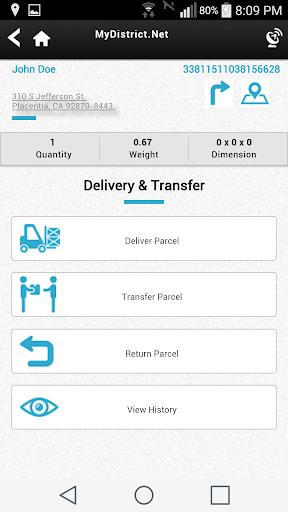 Schermata MyDistrict Delivery app 3