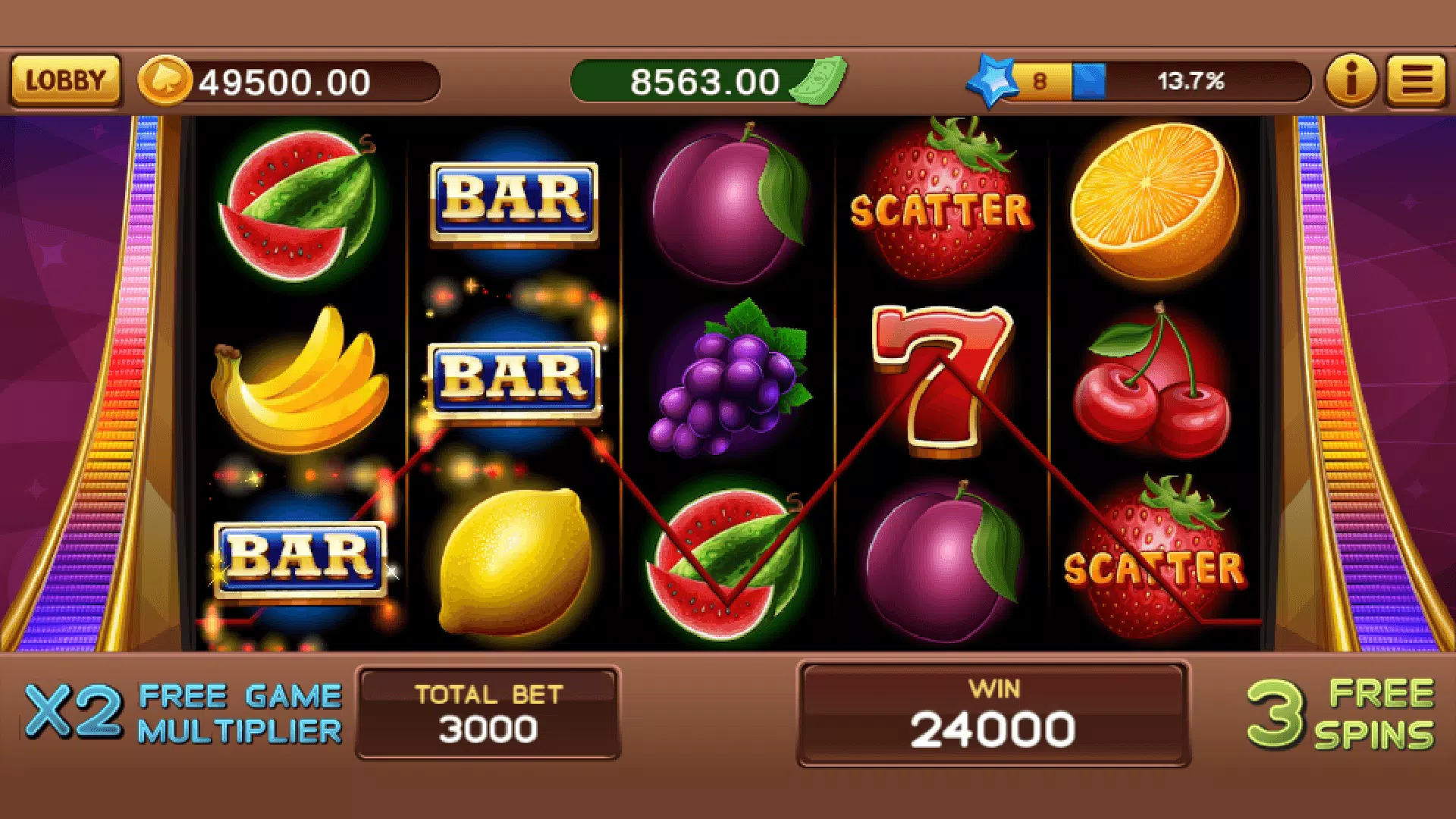 Game Heap - Seven Slots Tangkapan skrin 2