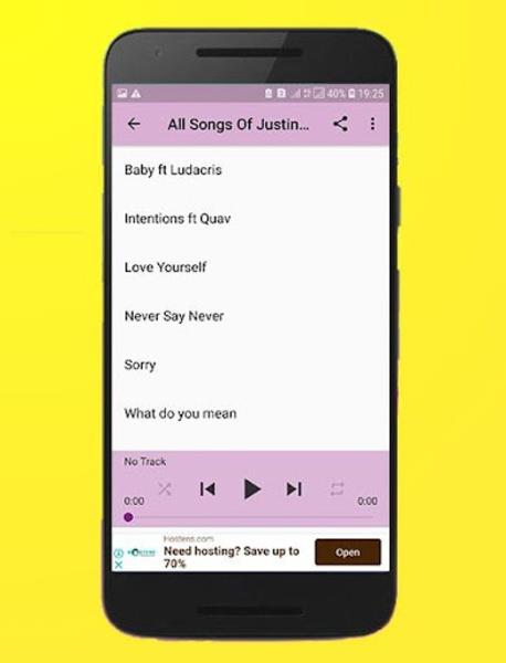 All Songs Of Justin Bieber Offline Tangkapan skrin 1