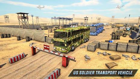 Army Bus Transporter Sim Games 스크린샷 0