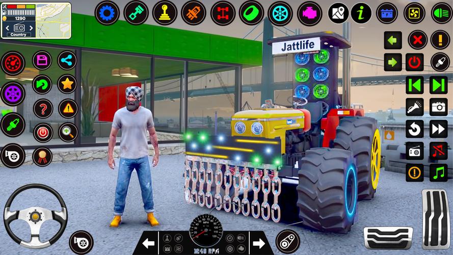 Indian Tractor Tochan Game 3d スクリーンショット 1