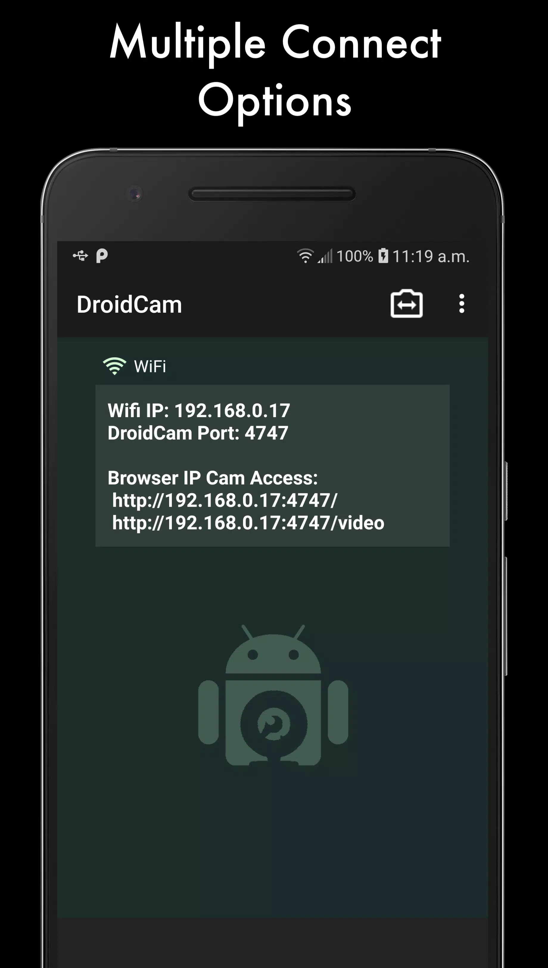 Schermata DroidCam 2