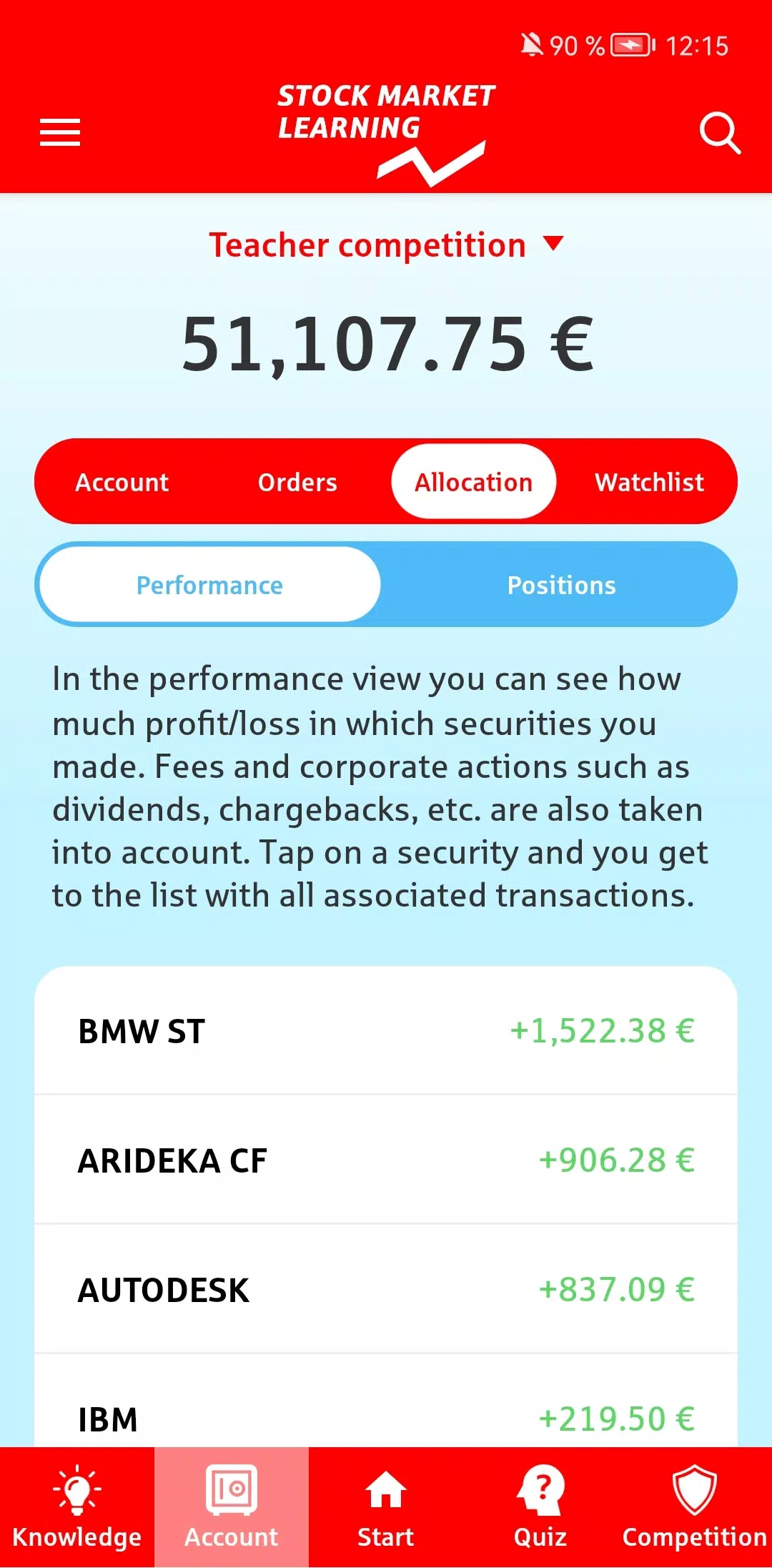 Stock Market Learning Schermafbeelding 1