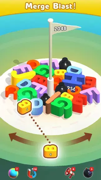 Merge Blocks 3D - 2048 Puzzle スクリーンショット 1