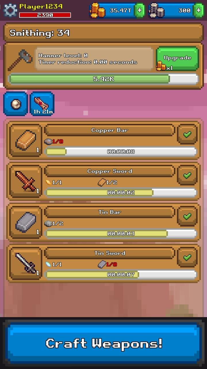 Skill Quest: Idle Skilling RPG 스크린샷 1