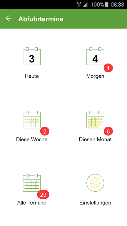 MüllAlarm App Schermafbeelding 1