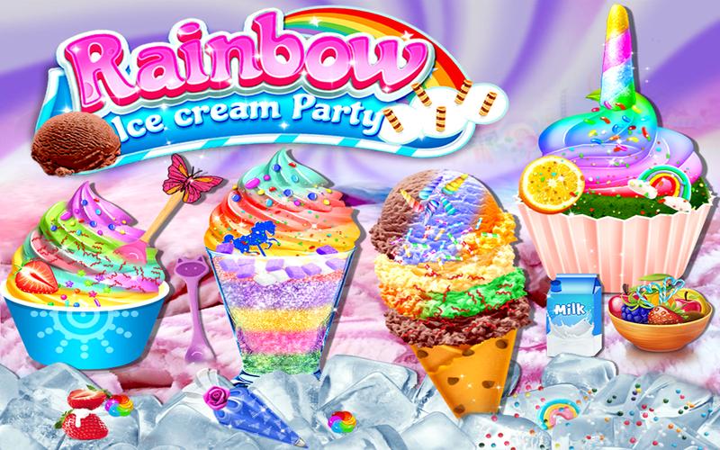 Rainbow Ice Cream Party 스크린샷 0