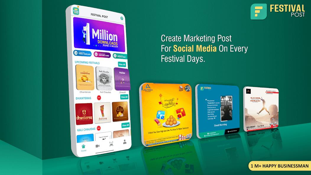 Festival Poster Maker & Kite Mod Ảnh chụp màn hình 0