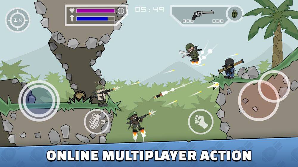 Mini Militia - Doodle Army 2 Mod ဖန်သားပြင်ဓာတ်ပုံ 0