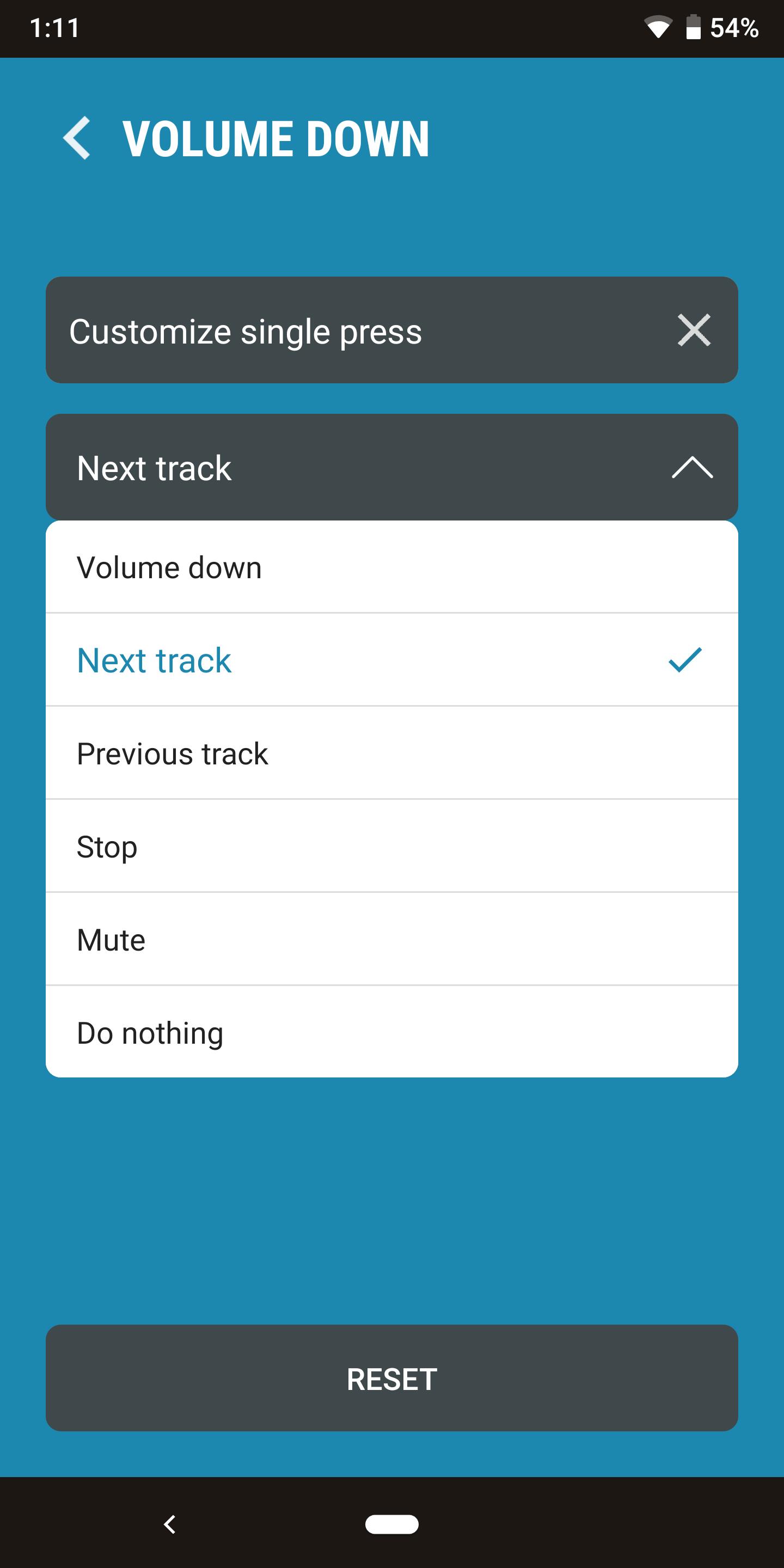 Next Track: Volume button skip ภาพหน้าจอ 1