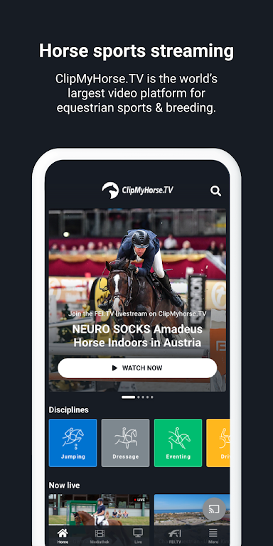 ClipMyHorse.TV & FEI.TV Ảnh chụp màn hình 1